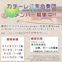 【募集！】初心者の弦楽合奏団でドラクエ音楽を演奏しませんか？【初心者中心】 - 板橋区