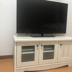 テレビ台　ローボード　白　