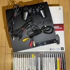 【箱付き、美品】SONY PlayStation3 本体＋カセット25本　セット