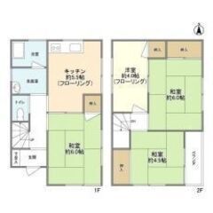 船橋駅　栄町1　4K　駐車場付戸建賃貸貸家　3口ｼｽﾃﾑｷｯﾁﾝ...
