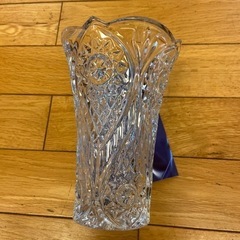 ガラス製　花瓶　クリスタル　未使用品　の画像