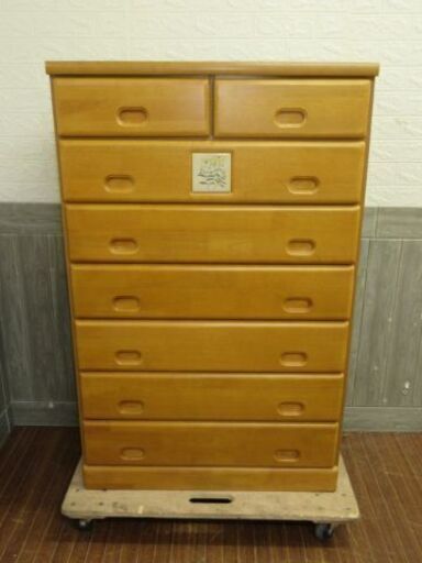 stp-1238 チェスト 7段 引出8杯 ナチュラル 木製 タンス たんす 箪笥
