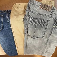 Sサイズ・男性用ズボン【3本まとめ売り】