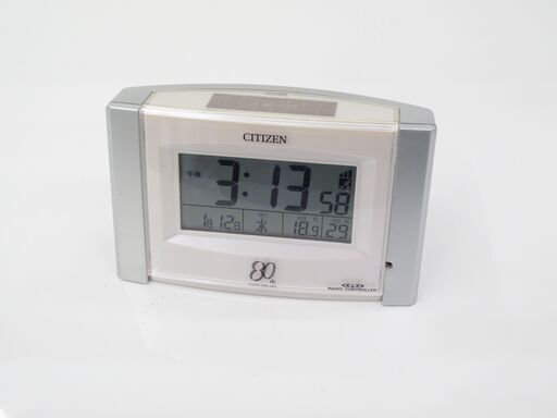 ■CITIZEN　シチズン　ソーラー電波時計　目覚まし時計　80th ANNIVERSARY　　8RZ067