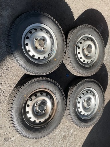 来年用に　三菱純正鉄ホイールスタッドレスのセット　ダンロップSV01　１４５Ｒ１２　６ＰＲ　４本