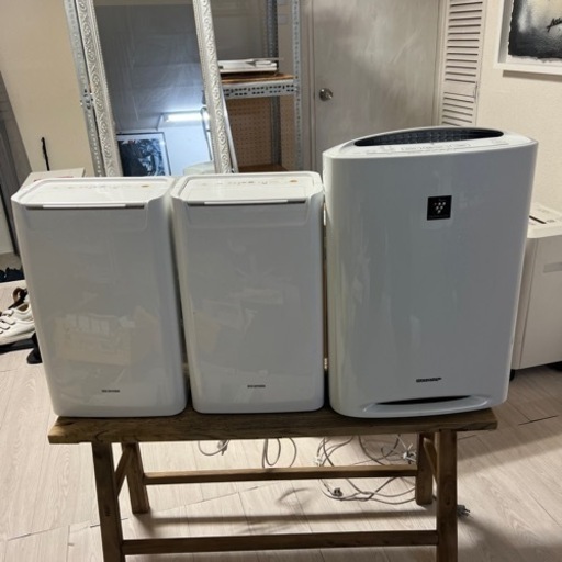 【お得！！】加湿空気清浄機1個+衣類乾燥除湿器2個