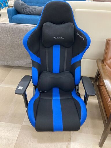 ゲーミング座椅子　Bauhutte　ﾌﾞﾗｯｸ×ﾌﾞﾙｰ