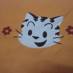 【取引成立】●無料● ミスド 橙 クッション 枕 HARADA OSAMU 猫デザイン 差し上げます。＊石川県＊美川より＊期間限定の画像