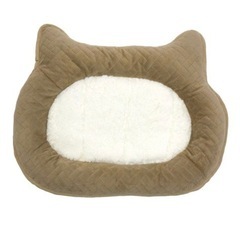 【2点セット 未使用】冬用 保温 猫用マット/ベッド"にゃんマット " ピンク&ブラウンの画像