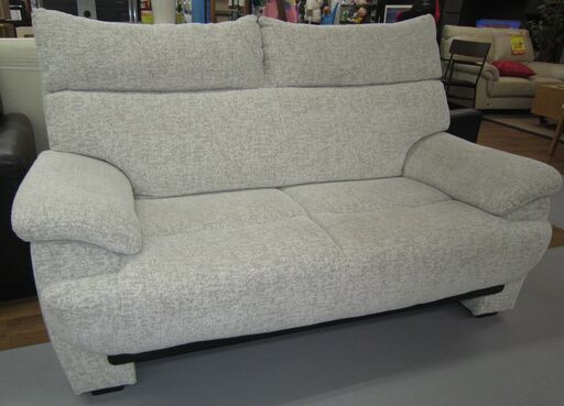 R071 東京インテリア ハイバック2P布ソファ、幅155cm 良品