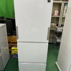 ★未使用品★SJ-GW35G 自動製氷機 3D冷蔵庫 2021年 新品約17万円 シャープ SHARP 350L ガラストップ キッチン 生活家電