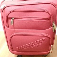 DUNLOP ダンロップ ソフトキャリーケース MOTERSPORT 赤系 Sサイズ　4輪 キャリーバッグ スーツケースの画像