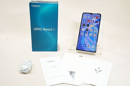 【苫小牧Banana】】UQモバイル OPPO Reno3 A/CPH2013 デュアルSIMスロット ホワイト 128GB 箱あり♪