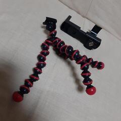 どこにでも付けられます♪　ミニ三脚　スマホ　デジカメ　自撮り　の画像