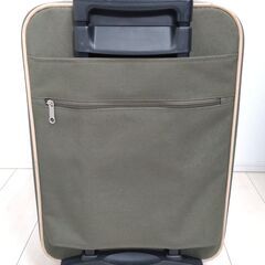 [ 動作良好 ]  キャリーバッグ コンパクト 一人用 ★ ダークグリーン（ カーキ ）色　★ 旅行バッグ スーツケース 軽量　[ 調布市 お引き取り限定]の画像