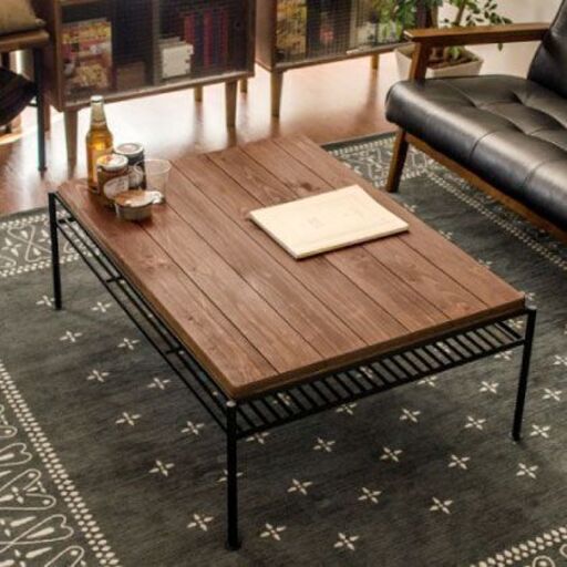 ほぼ未使用　kelt　リビングテーブル　アイアン　インダストリアル