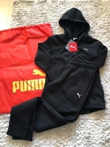 プーマ PUMA スウェットパーカー上下セット L レディース 国内発送☆PUMAロゴ付きフーディー＆パンツセットアップ（上下） (PUMA 