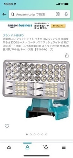 アマゾンで購入したLEDライト