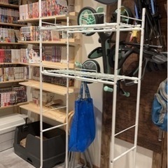 バスケット棚付洗濯機ラックの画像