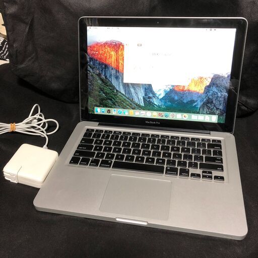 El Capitan とWin10 Pro(Office2010インストール済）の選択起動可能　DVDスーパーマルチドライブ搭載のオールインワンモバイルノートPC 「MacBook Pro 13インチ  MB991J/A」 C2D－2.53GHz / HDDは320GB / メモリーは４GB(最大8GB) / Webカメラ / Bluetooth / 無線LAN / バッテリー使用可能　中古美品