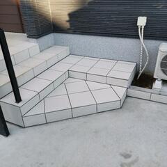 外構、タイル、左官