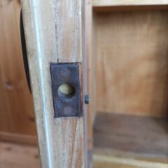 昭和レトロ 扉付き 書棚？小さめ ダイヤガラス 型板の画像