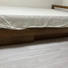 スライド収納付きベッド(マットレス付き)の画像