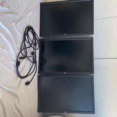 hp ZR2440W 液晶モニター 3枚