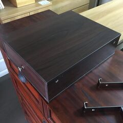 箱型引出し大量放出！　1個800円　引っ掛けフック付き　幅27奥行35高さ10ｃｍ　A4用紙サイズ　レンジ下収納など　ブラウン　引き出し　タンス　チェスト　収納　小物収納の画像