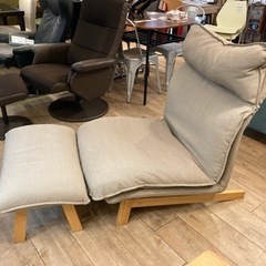 中古品　 無印良品  リクライニングソファ オットマン付き