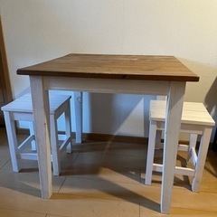 【決まりました】ダイニングテーブルセット　関家具購入　クラッシュゲート　nora mom 関家具 フレンチカントリー　北欧家具の画像