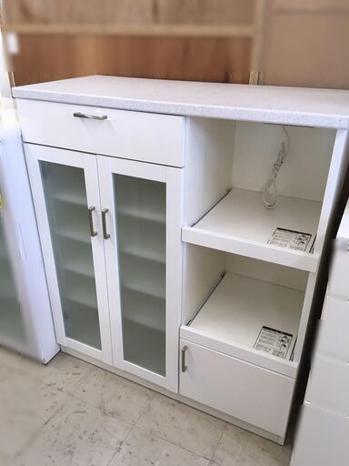 J772 共和産業  レンジ台 キッチンカウンター ミドルキッチンキャビネット 食器棚 1000×445×1130 クリーニング済み