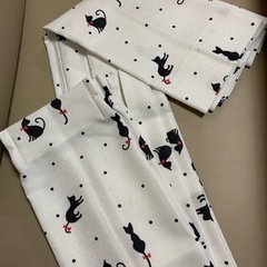 カーテン　100cm×178cm 1枚　猫柄