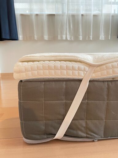 IKEAセミダブルベット＋パッド＋ベットカバー＋未使用ベットシーツ