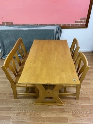 【値引きしました】ダイニング テーブル チェア ベンチ 木 ナチュラル 掃除済み 組み立て済み