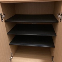 玄関収納　ニトリ　シューズボックス　全身鏡付き　色:ナチュラル (サンレモ273H NA)の画像
