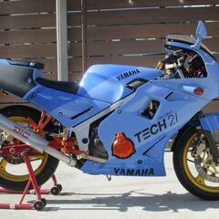 バイクを倒してしまったので大幅値引きします。YAMAHA FZR250 2KR 88年　TECH21仕様制作　レストア済みの画像