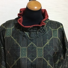 着物リメイク　大島紬のゆったりチュニックの画像