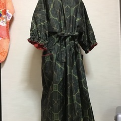 着物リメイク　大島紬のゆったりチュニックの画像