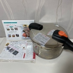 美品 家庭用 圧力鍋 圧力釜 5.5ℓ