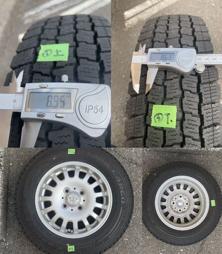 DA17V エブリイバンでインチアップ 04EV 13インチ　good year ice navi cargo ４本セット　8-9割溝