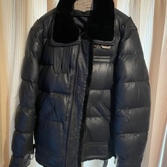 )AVIREX ダウンジャケット　レザー　B-3 サイズ2XL