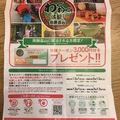 飛騨高山体験クーポン3000円分の画像