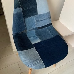 【美品】デニム生地のお洒落なイスの画像