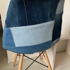 【美品】デニム生地のお洒落なイスの画像