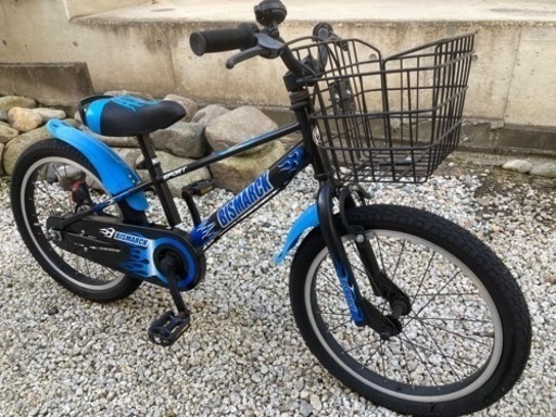 303.【美車】キッズ自転車18インチ青色
