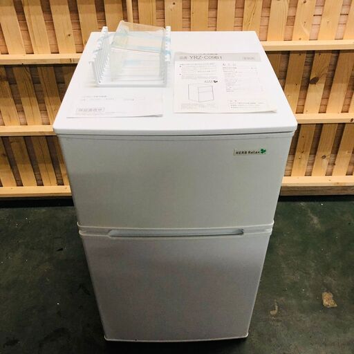 【YAMADA】 ヤマダ電機 2ドア冷凍冷蔵庫 90L YRZ-C09B1 2017年製