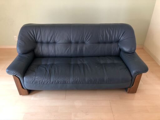 ソファー　本革　3人掛け　【中古】