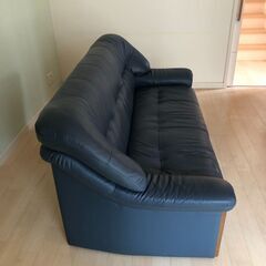 ソファー　本革　3人掛け　【中古】の画像