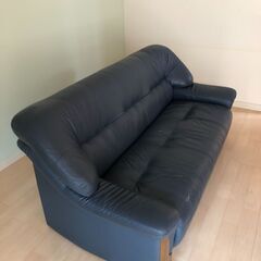 ソファー　本革　3人掛け　【中古】の画像